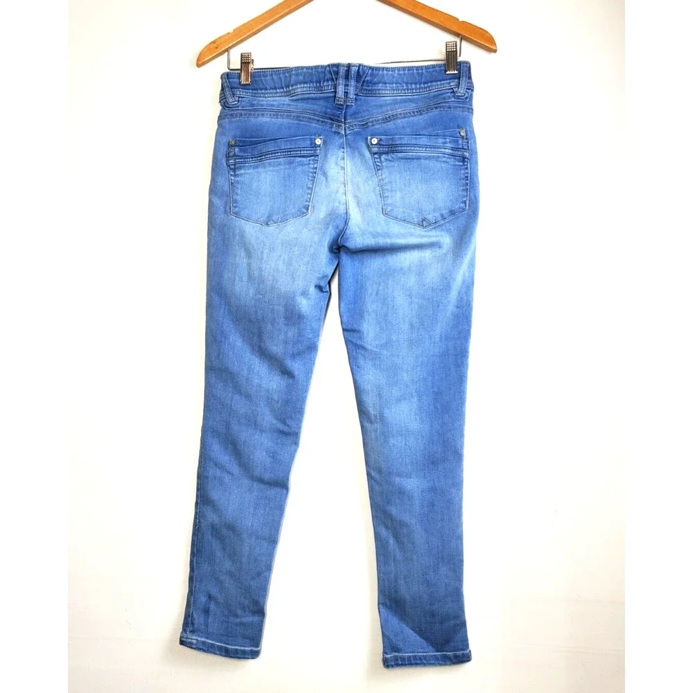 Democracy Womens 6 Ab Technology Skinny Jeans Blue‎ Stretch Distressed